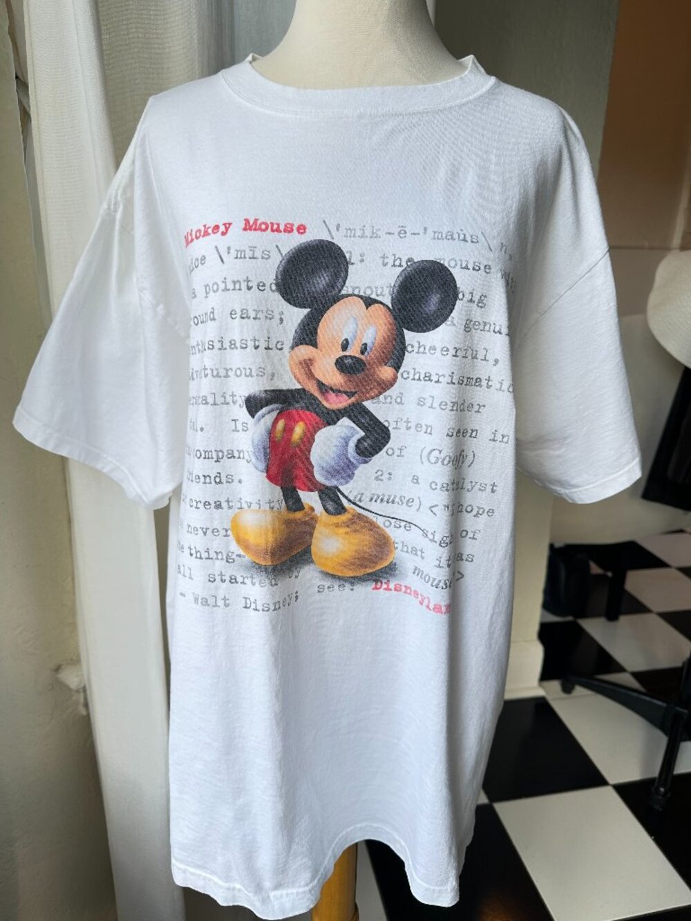 Vintage 90s Disney Mickey Mouse Definition T-Shirt XL USA Mickey Inc Parks